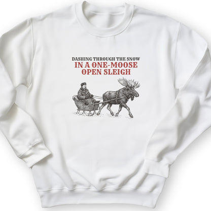 Teddy Roosevelt One Moose Open Sleigh Crewneck