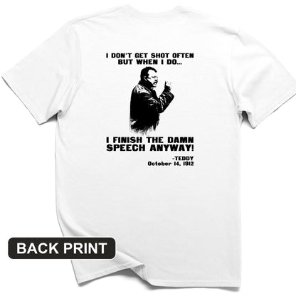 Teddy Speech Back Print T-Shirt