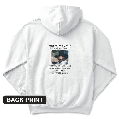 The 5th Of November Back Print Hoodie