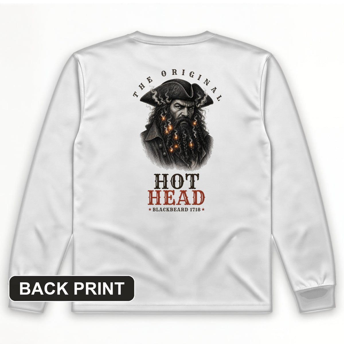 The Original Hot Head Back Print Long Sleeve T-Shirt
