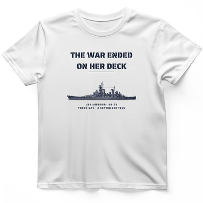 The War Ended On Her Deck T-Shirt