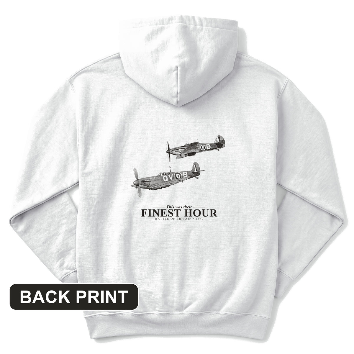 Their Finest Hour Back Print Hoodie