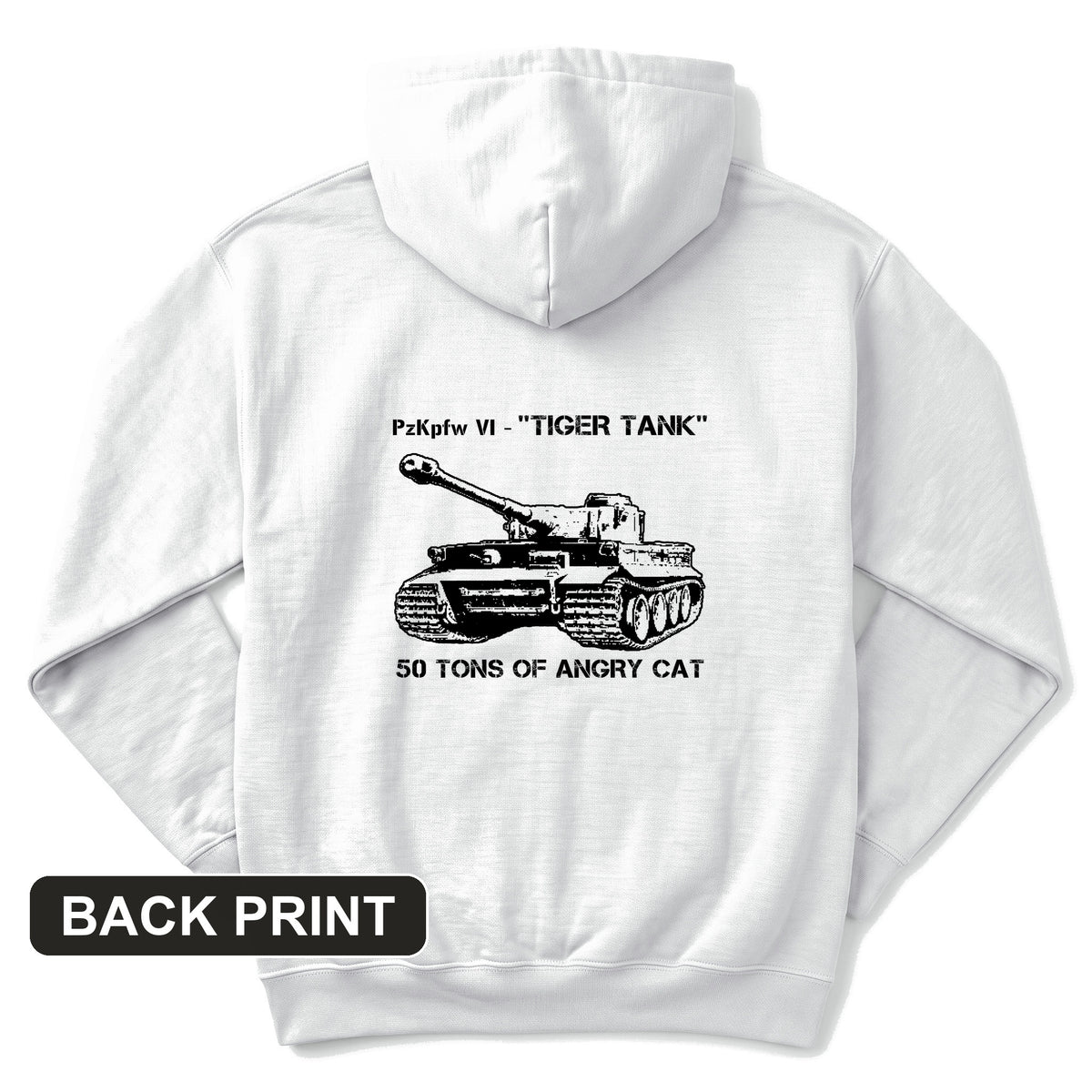 Tiger Tank Back Print Hoodie