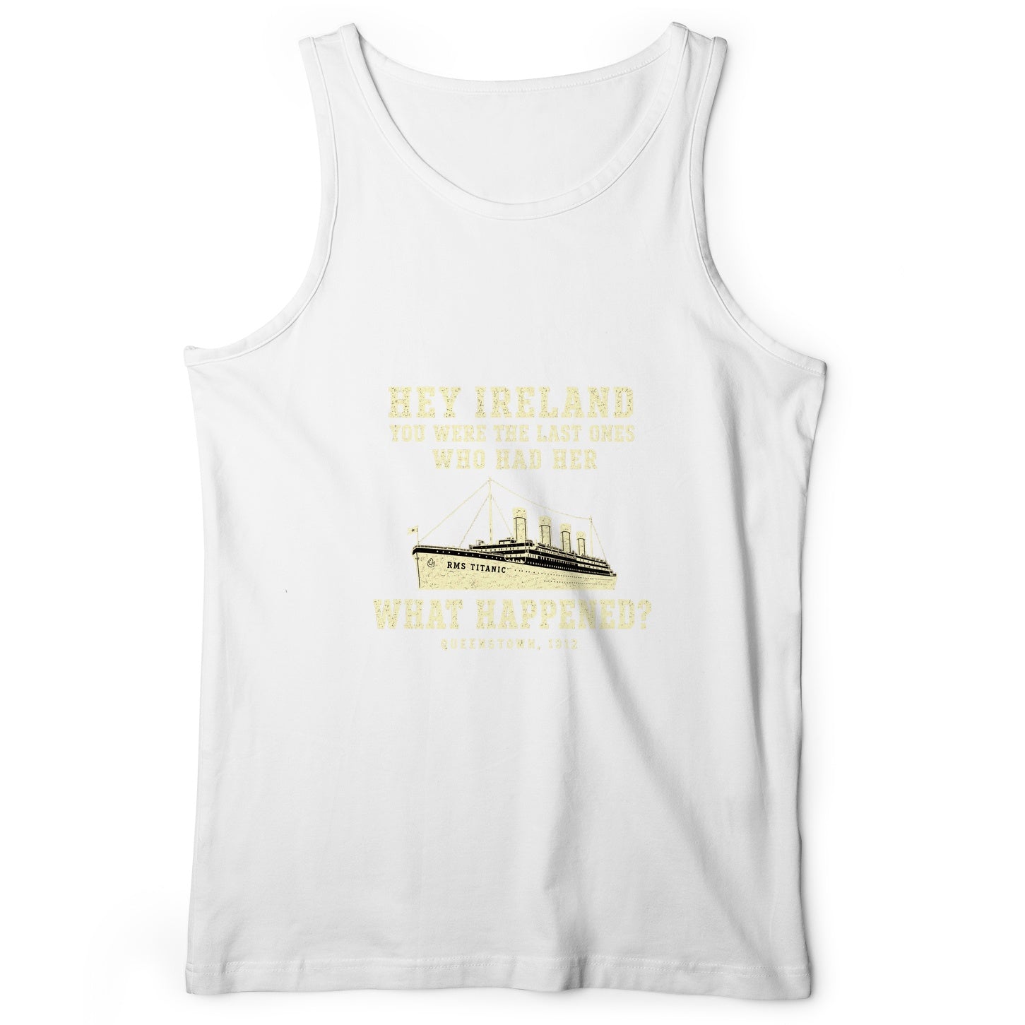 Titanic What Happened Queenstown 1912 Tank Top