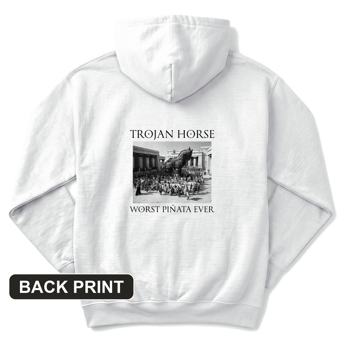 Trojan Horse Pinata Back Print Hoodie