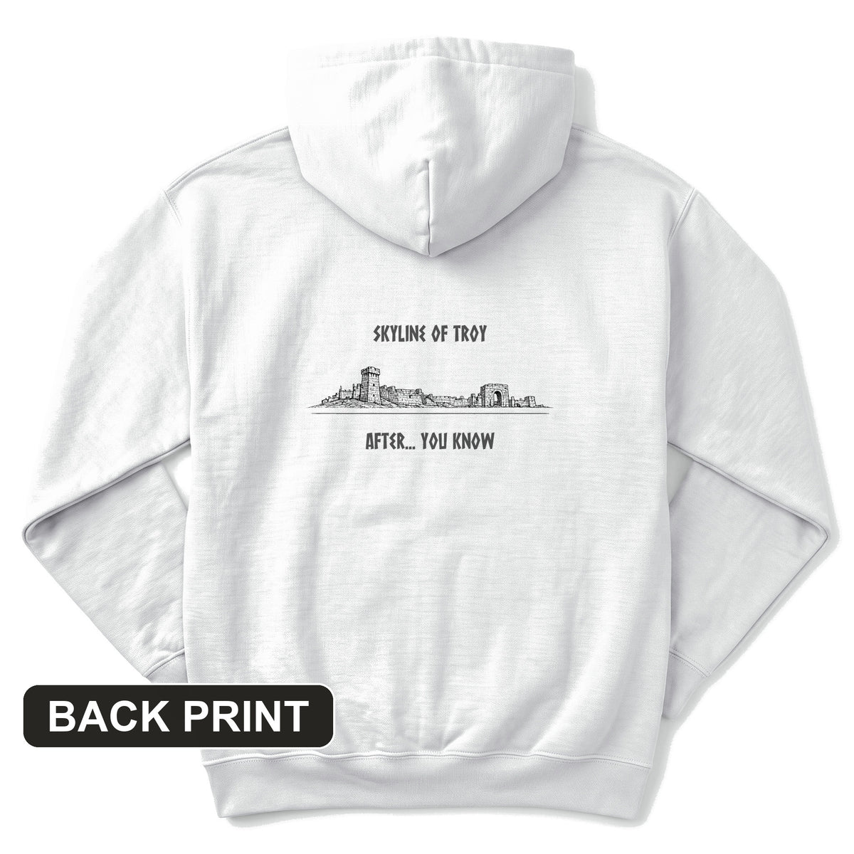 Troy Skyline Back Print Hoodie