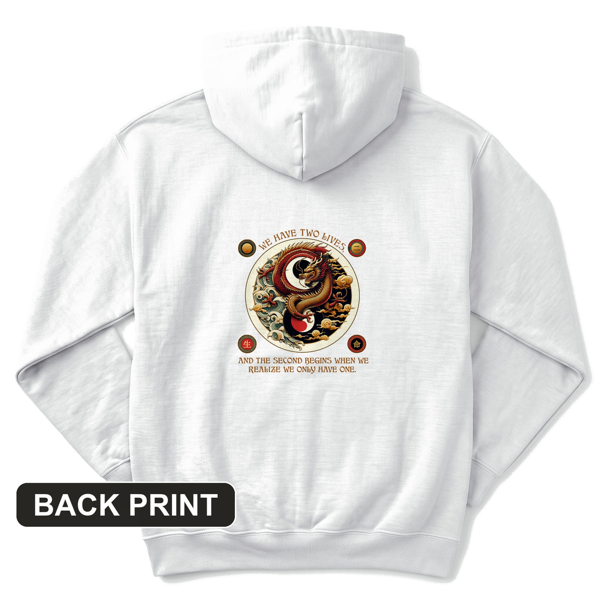 Two Lives Back Print Hoodie