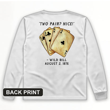 Two Pair Back Print Long Sleeve T-Shirt