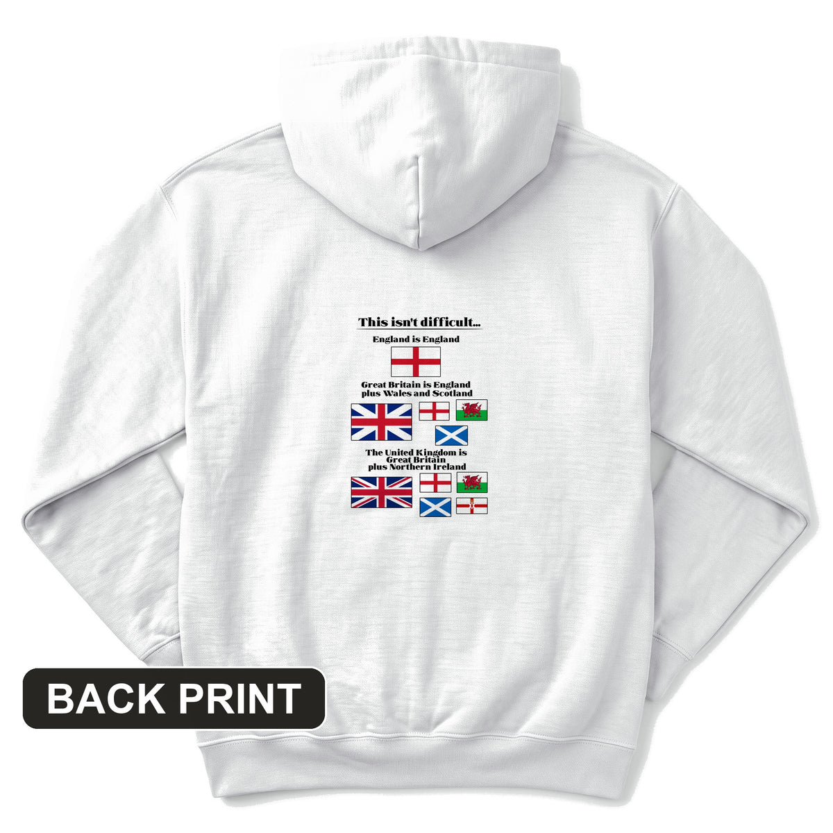 UK Make-up Back Print Hoodie