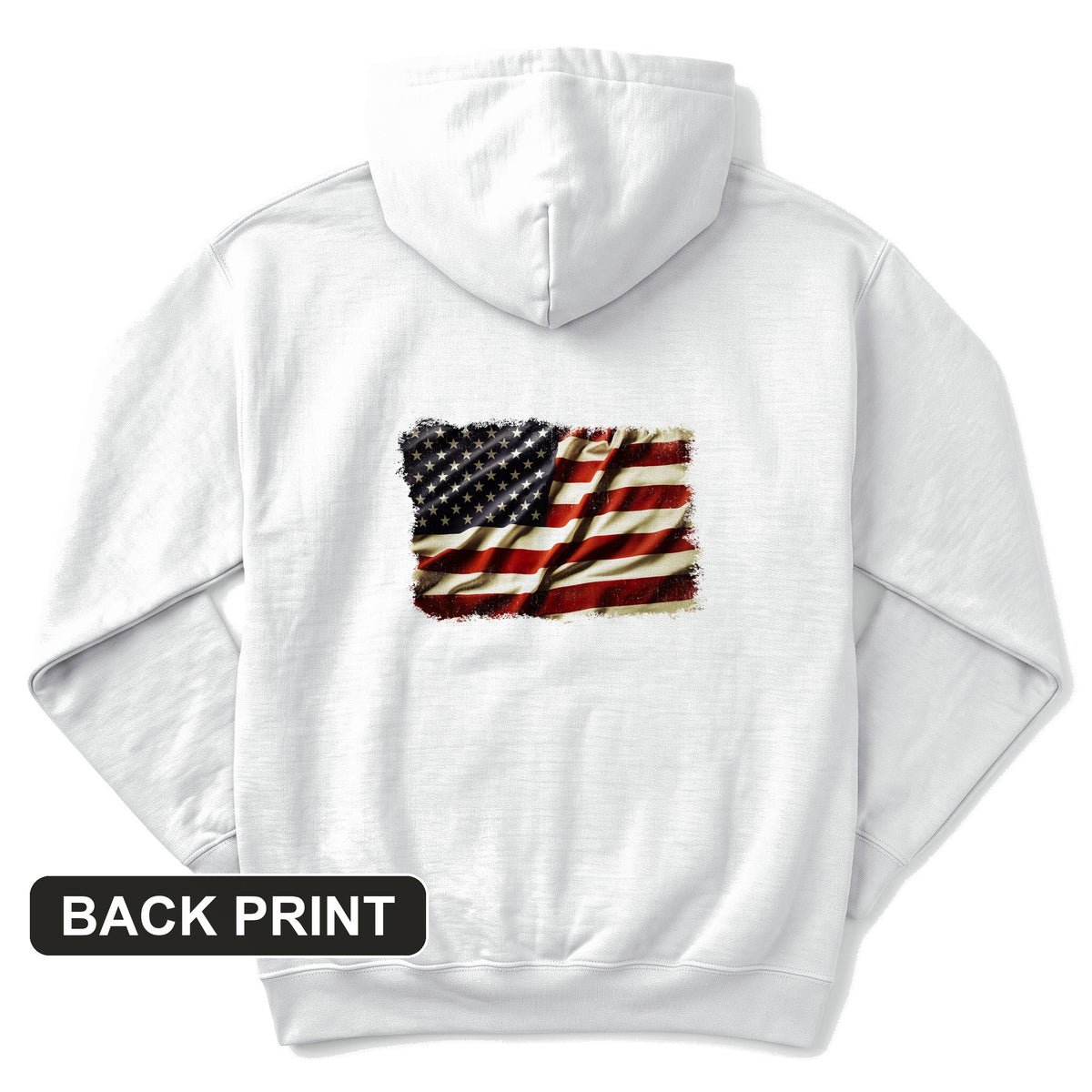 USA Flag Back Print Hoodie