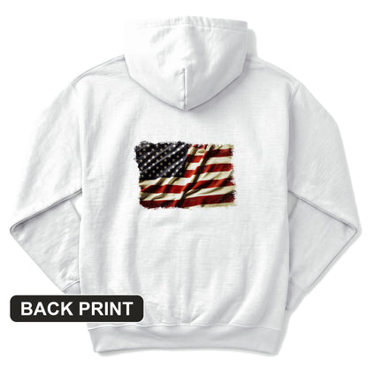 USA Flag Back Print Hoodie