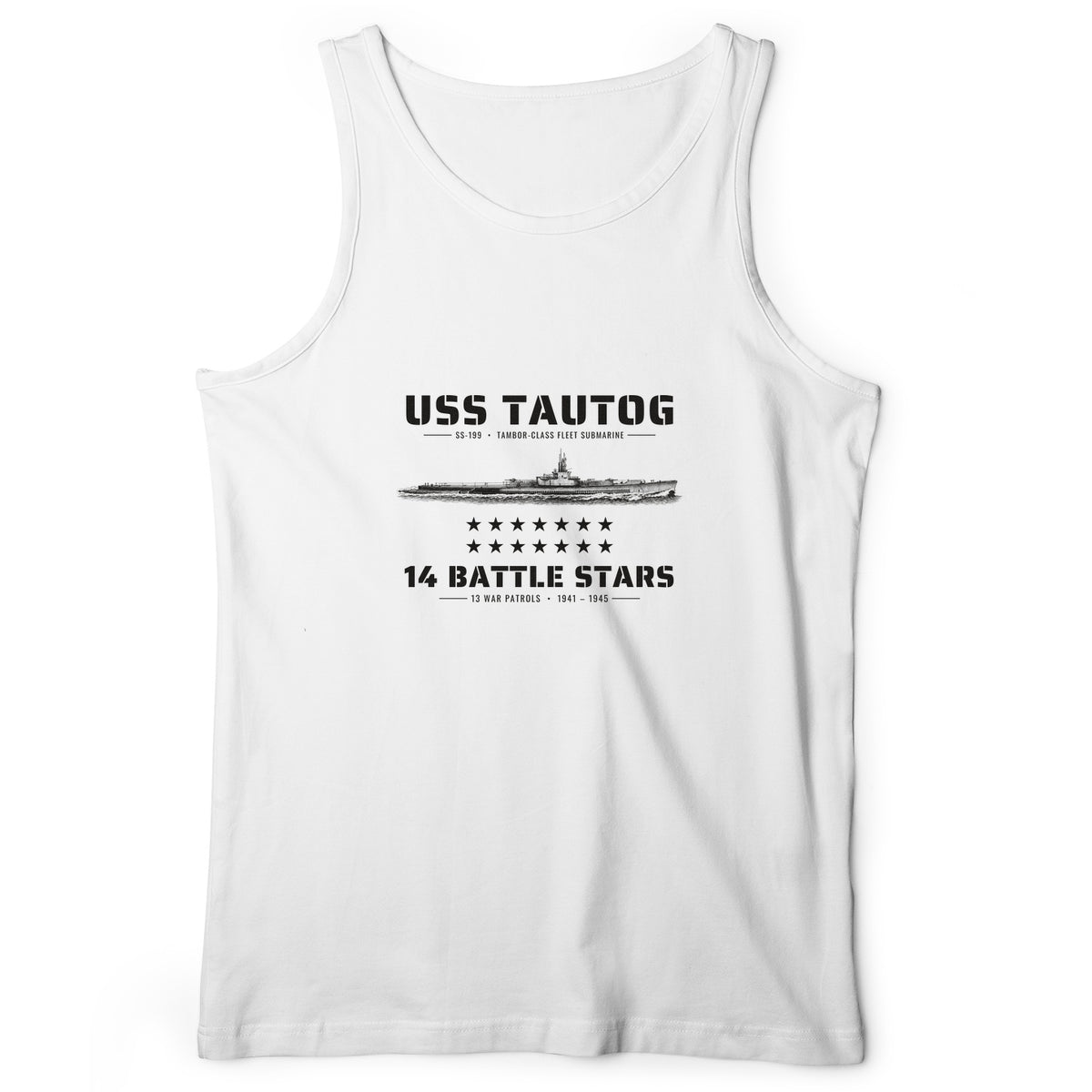 USS Tautog 14 Battle Stars Tank Top