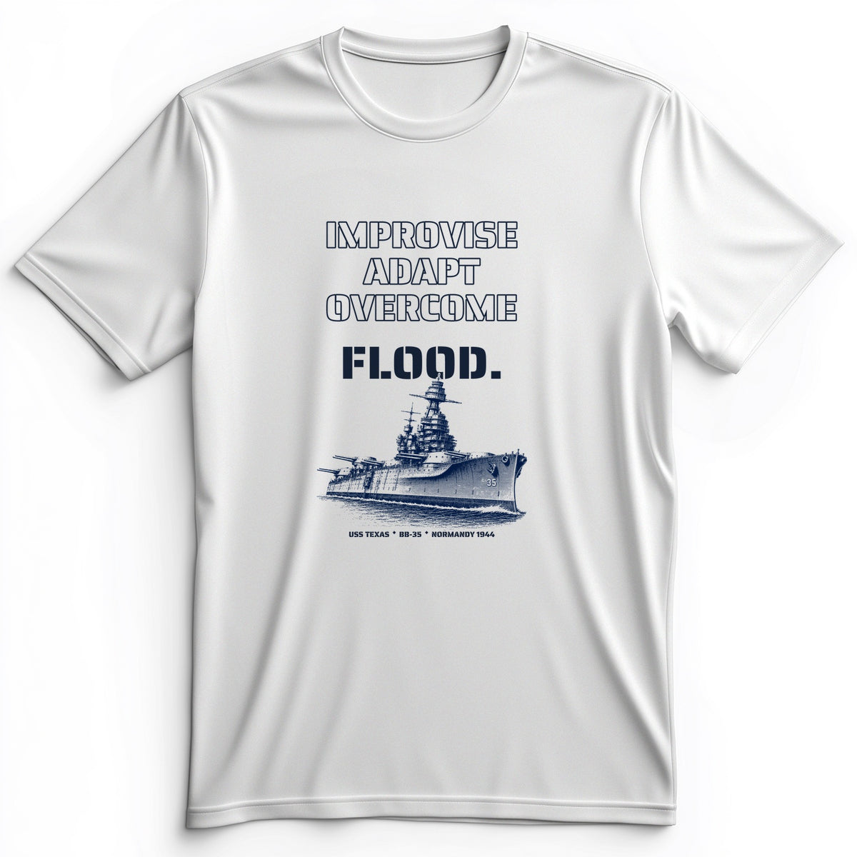 USS Texas - Improvise Adapt Overcome Flood Premium Tee