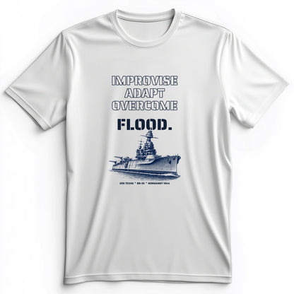 USS Texas - Improvise Adapt Overcome Flood Premium Tee