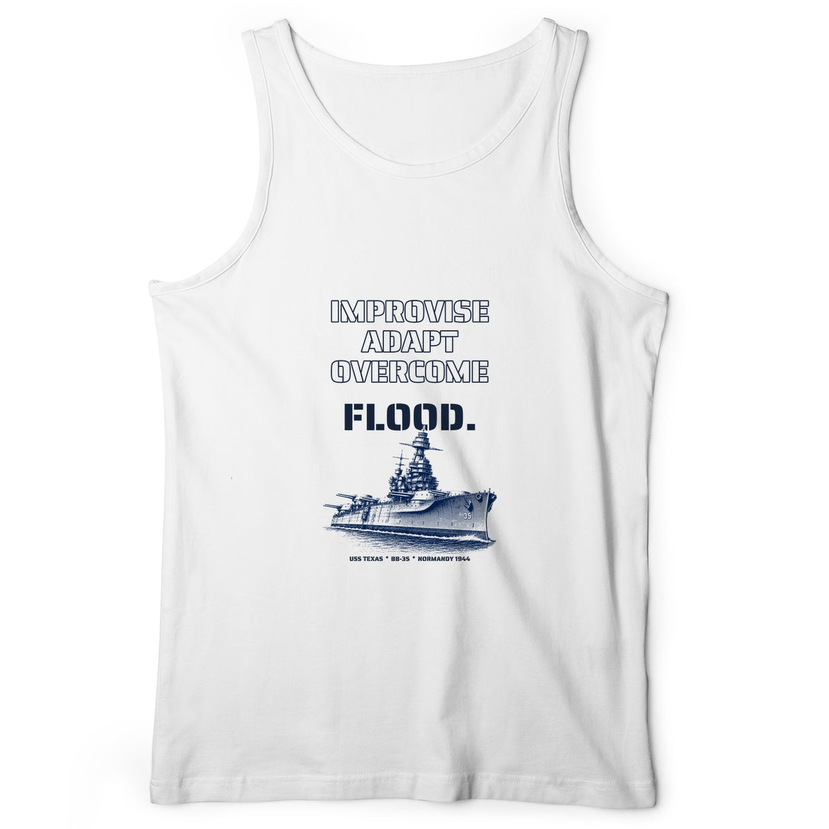 USS Texas - Improvise Adapt Overcome Flood Tank Top