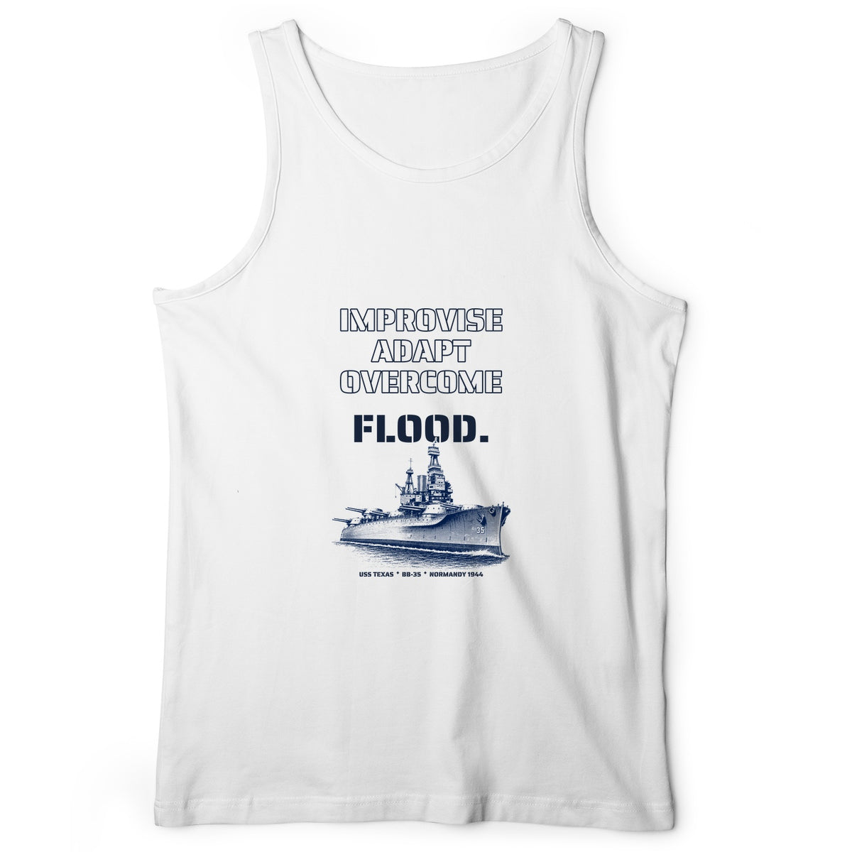 USS Texas - Improvise Adapt Overcome Flood Tank Top