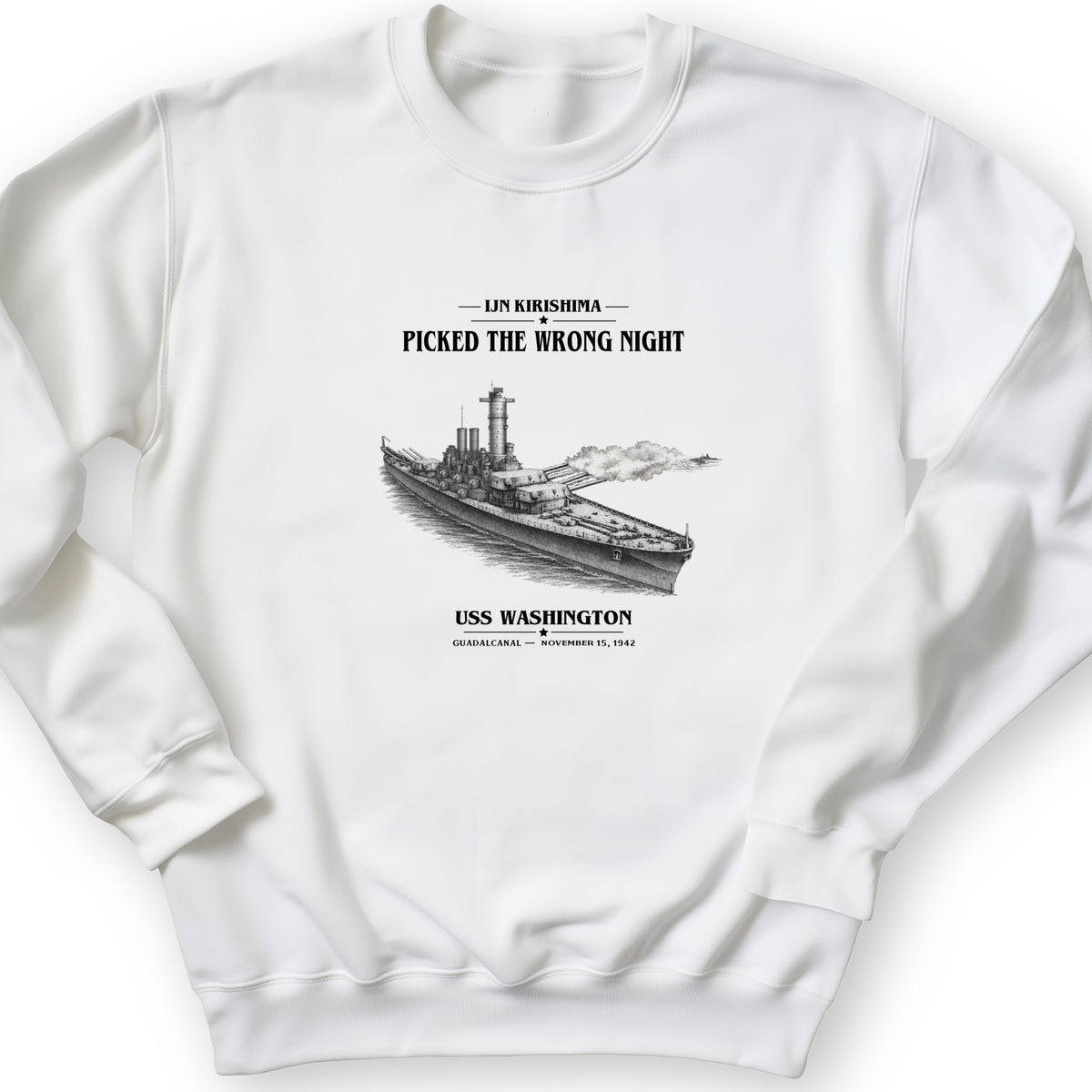 USS Washington at Guadalcanal Crewneck