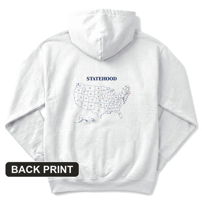 US Statehood Back Print Hoodie