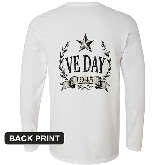 VE Day 1945 Back Print Long Sleeve T-Shirt
