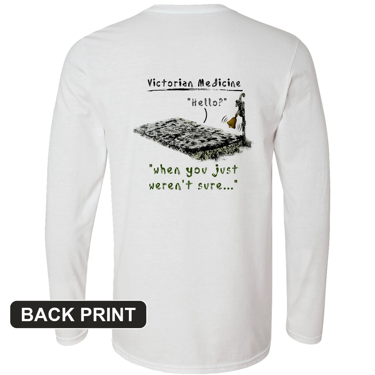 Victorian Medicine Back Print Long Sleeve T-Shirt