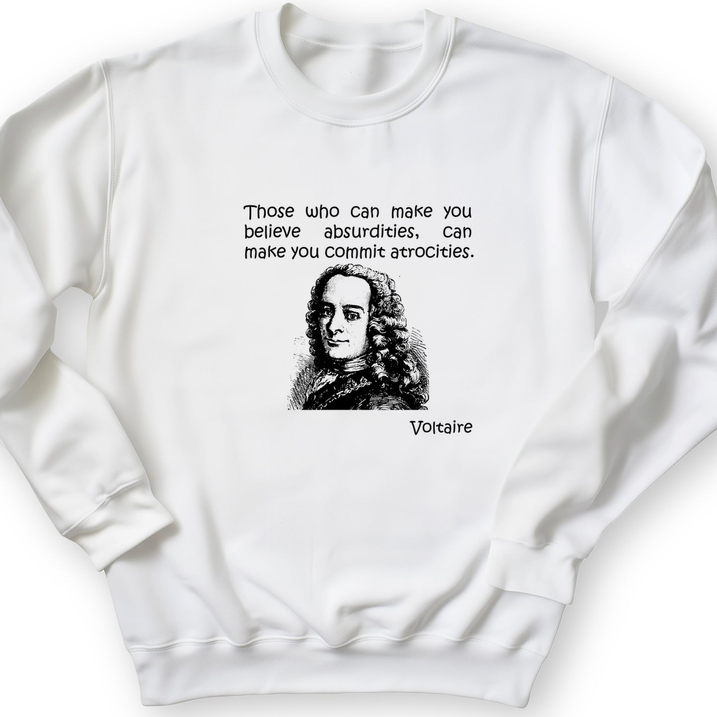 Voltaire Absurdities Crewneck