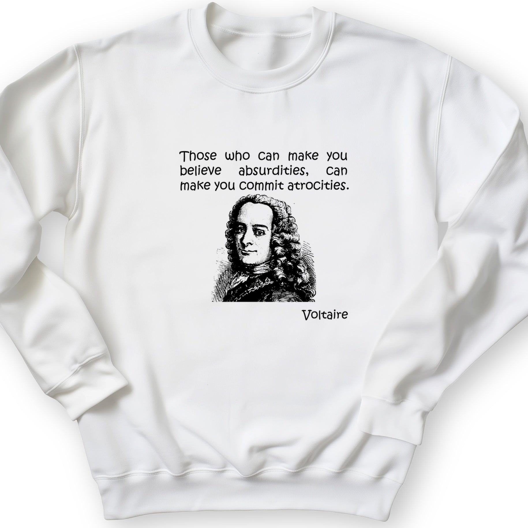 Voltaire Absurdities Crewneck