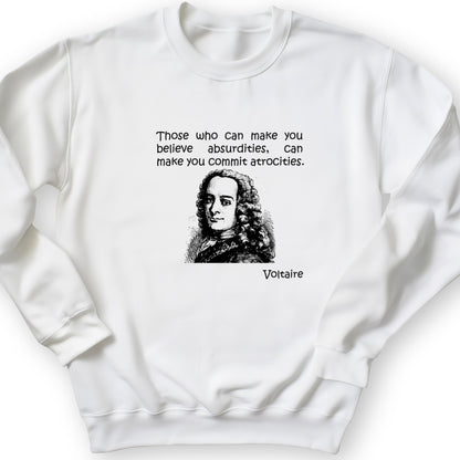 Voltaire Absurdities Crewneck