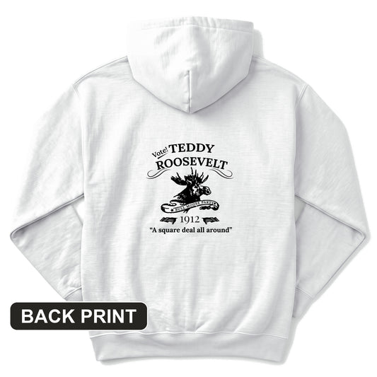 Vote Teddy Back Print Hoodie