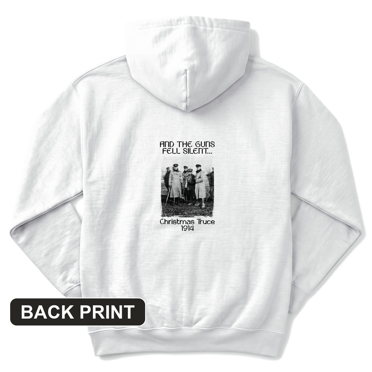 WWI Christmas Truce Back Print Hoodie