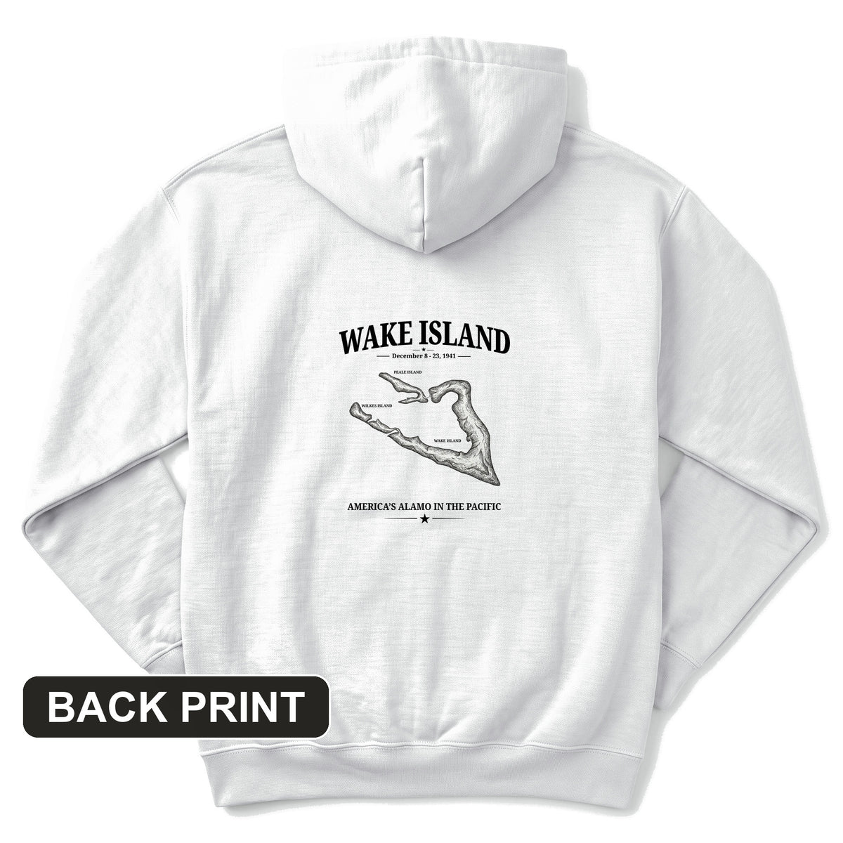 Wake Island - Alamo Back Print Hoodie