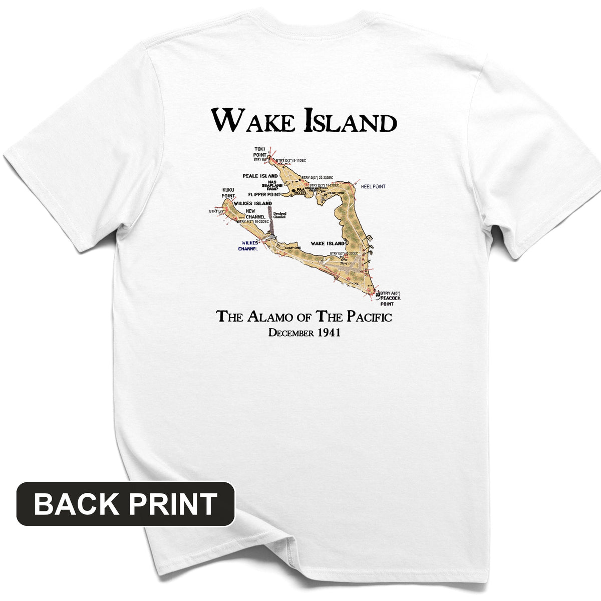 Wake Island Back Print T-Shirt