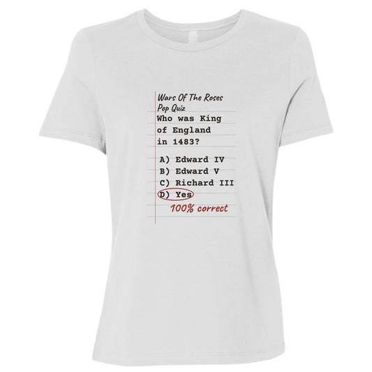 Wars Of The Roses Pop Quiz Women's T-Shirt