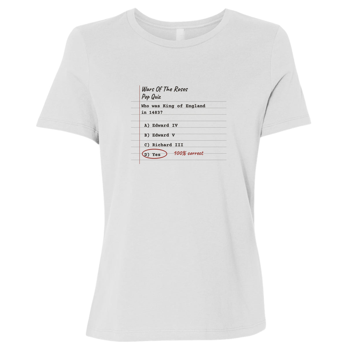 Wars Of The Roses Pop Quiz Women's T-Shirt