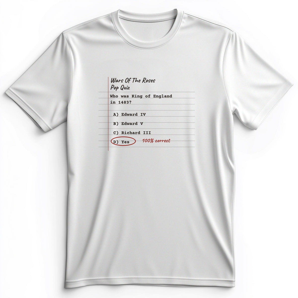 Wars Of The Roses Pop Quiz Premium Tee