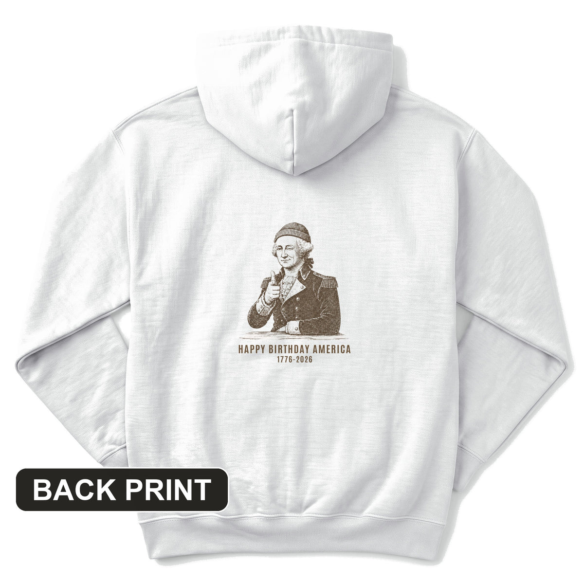 Washington Beanie Back Print Hoodie