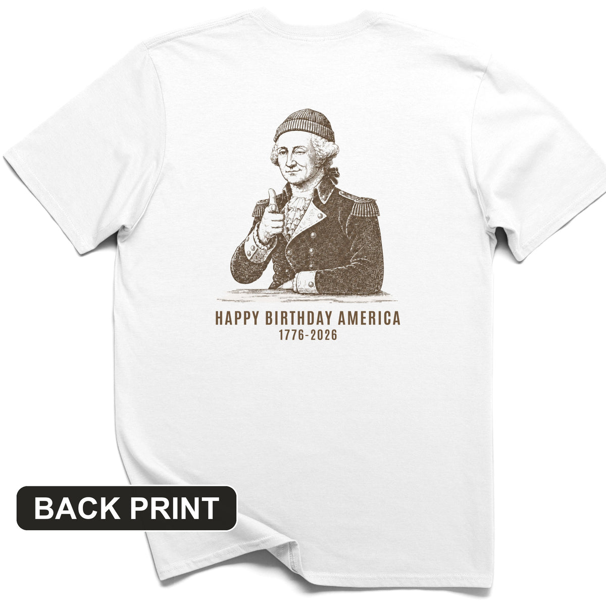 Washington Beanie Back Print T-Shirt