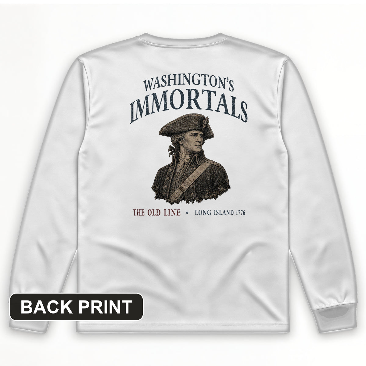 Washington's Immortals Back Print Long Sleeve T-Shirt
