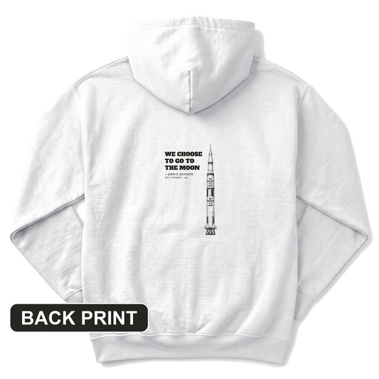 We Choose To Go To The Moon Back Print Hoodie
