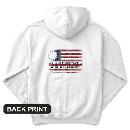 We Hold These Truths Back Print Hoodie