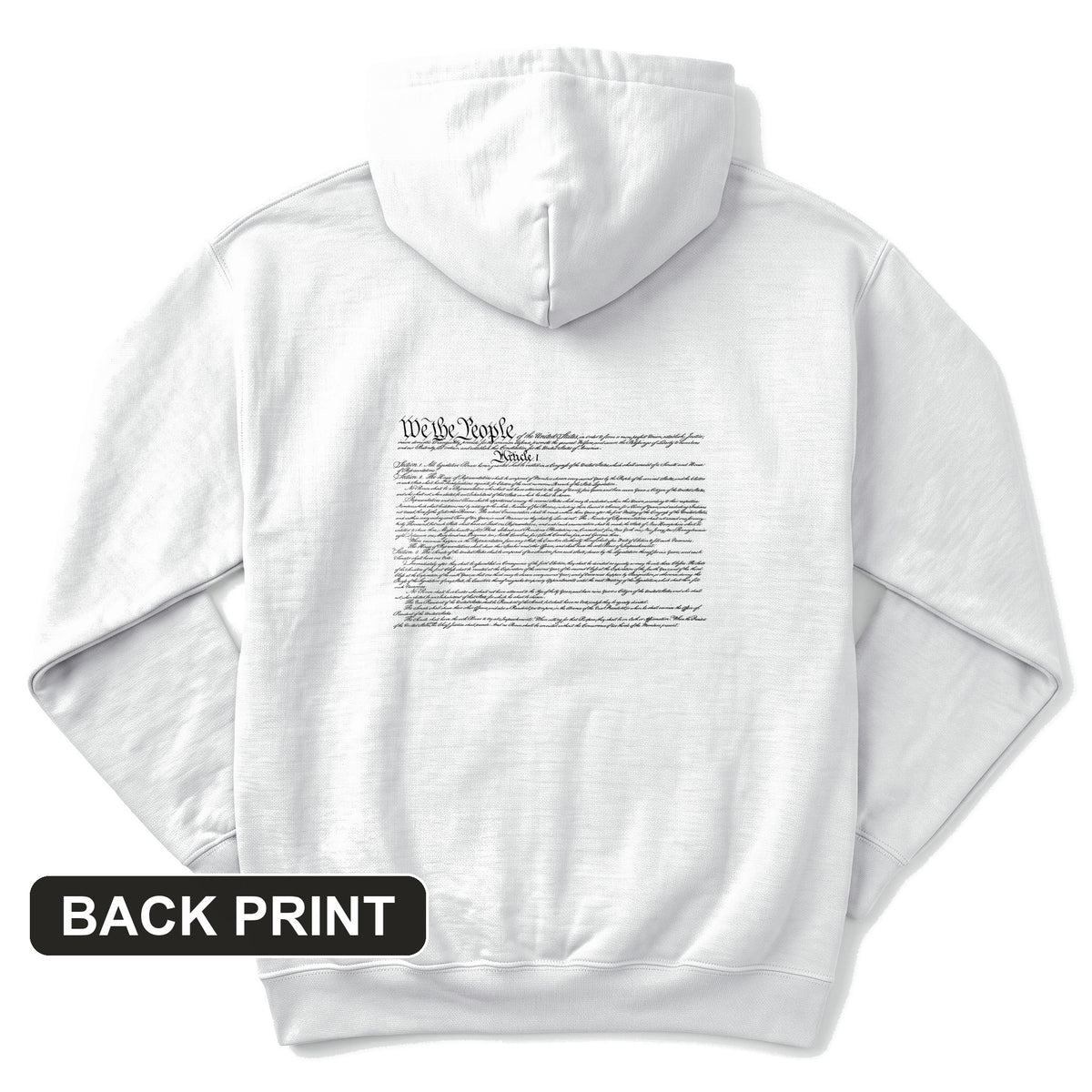 We the People Constitution Back Print Hoodie