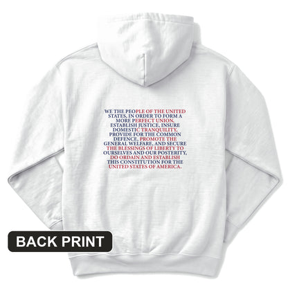 We The People Flag Back Print Hoodie