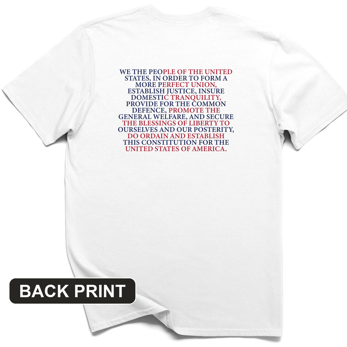 We The People Flag Back Print T-Shirt