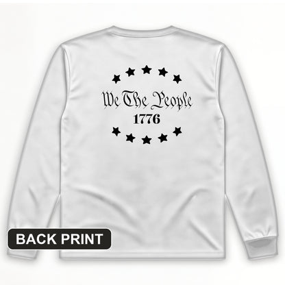 We the People 1776 Back Print Long Sleeve T-Shirt