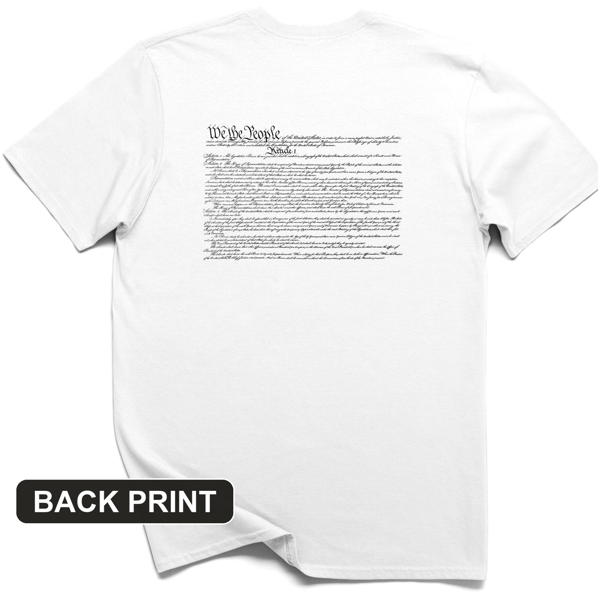 We the People Constitution Back Print T-Shirt