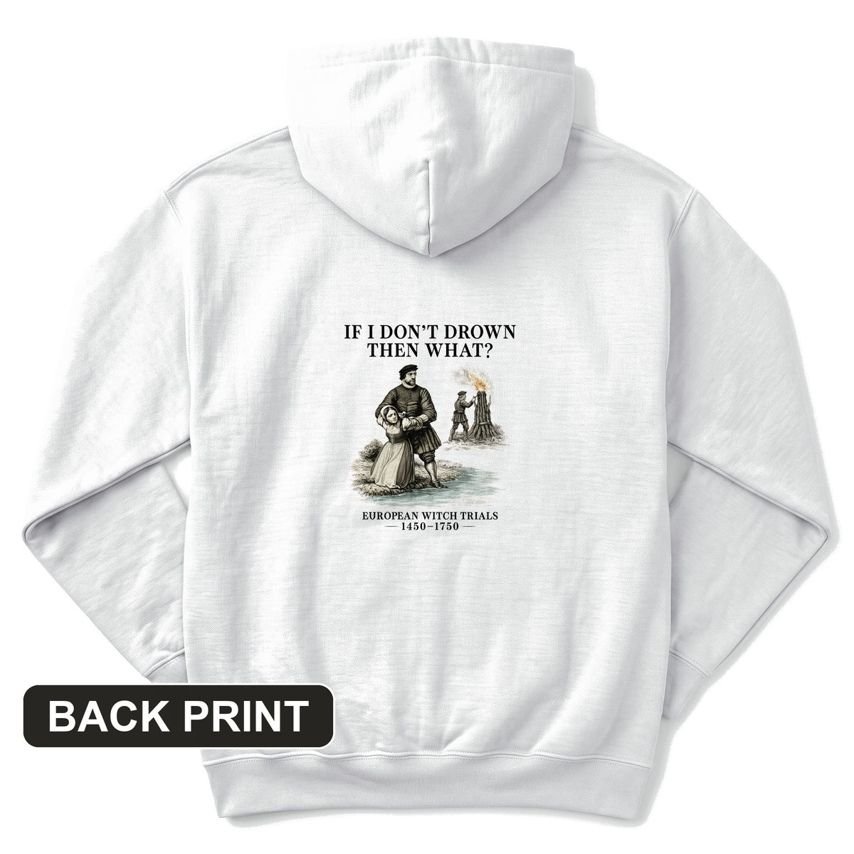Witch Back Print Hoodie