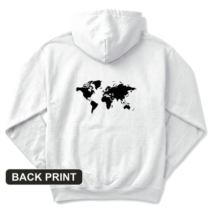 World Map Back Print Hoodie