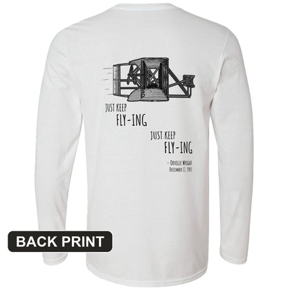 Wright Brothers Back Print Long Sleeve T-Shirt