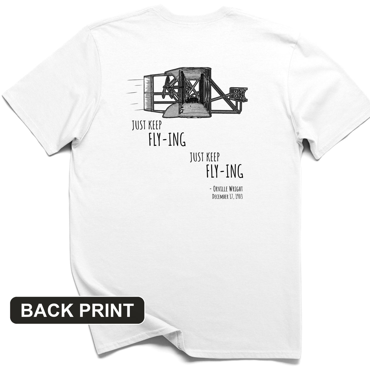 Wright Brothers Back Print T-Shirt