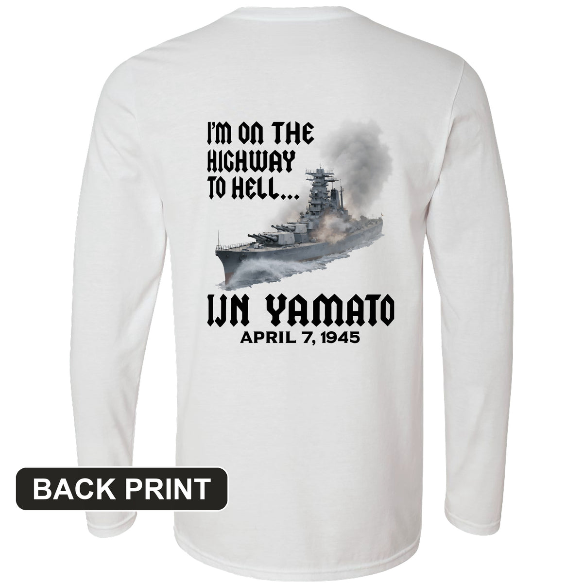 Yamato Back Print Long Sleeve T-Shirt