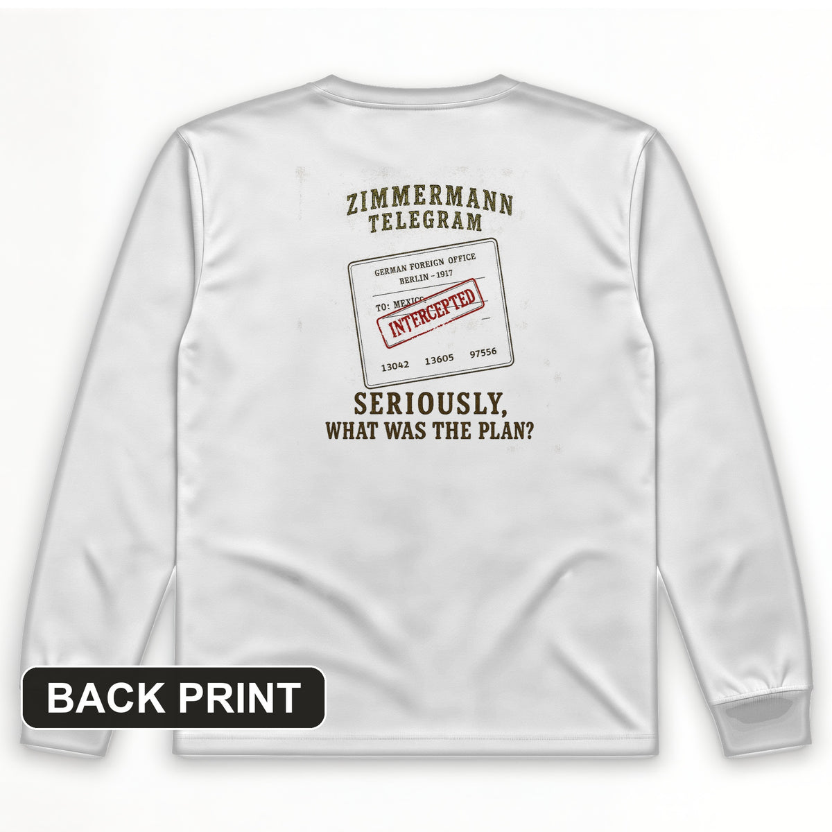 Zimmermann Telegram Back Print Long Sleeve T-Shirt